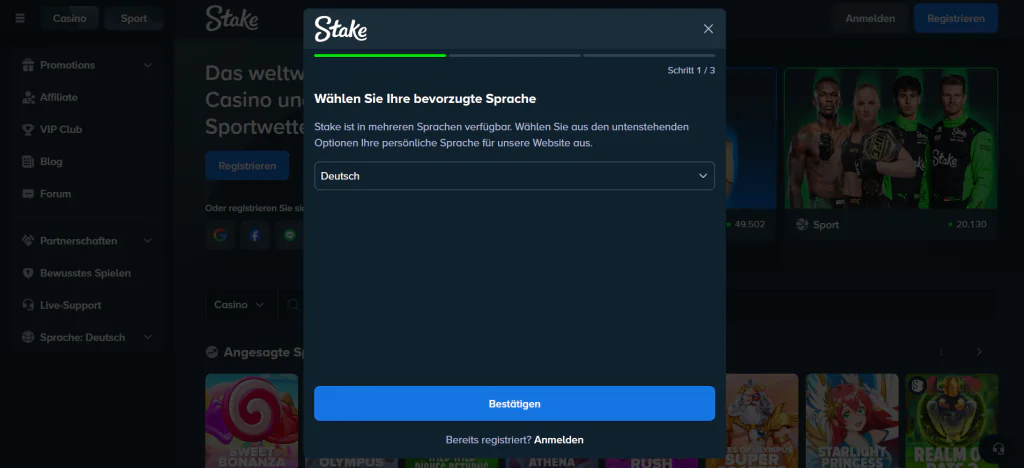 Registration Stap 2
